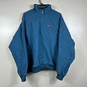Vintage 90s/80s Nike White Tag Jacket / Wind Breaker Blue and Orange Size Medium